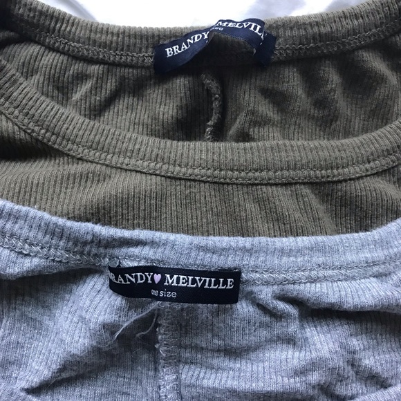 SOLD Brandy Melville Soft Ribbed Long Sleeves - Picture 2 of 4